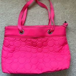 Stylish Pink Quilted Tote Bag
